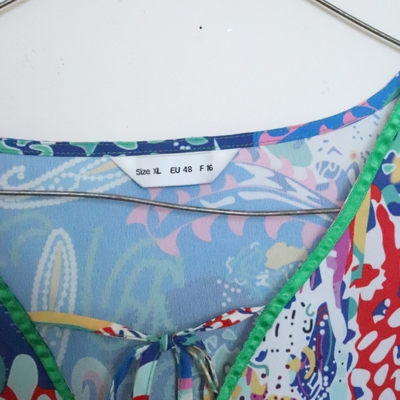 WOMENS MULTI COLOR XL FLORAL BLOUSE - Picture 6 of 6